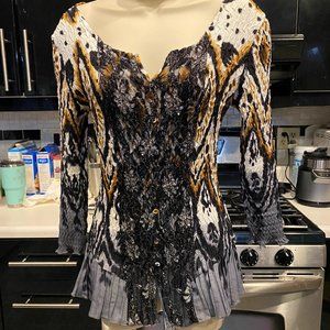 Alberto Makali Animal Print Top